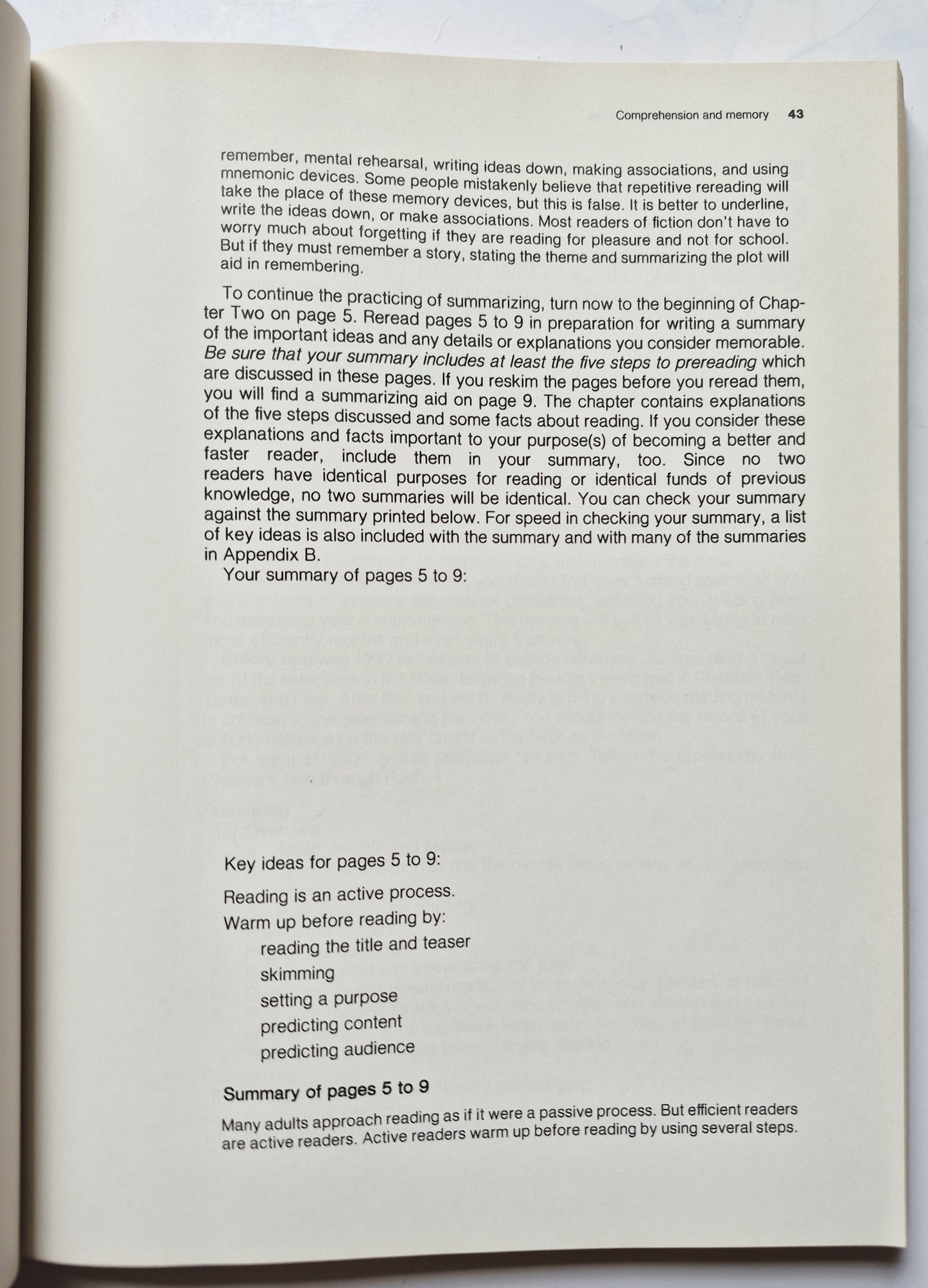Reading Faster for Ideas by Elaine L. Cohen; Mary A. Poppino (Good 1984 Pbk 321 pgs Holt Rinehart & Wilson)