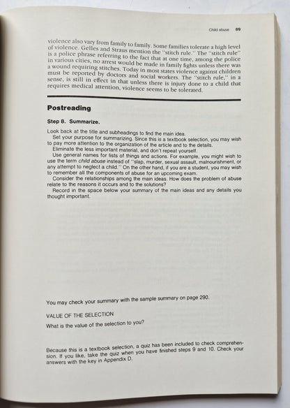 Reading Faster for Ideas by Elaine L. Cohen; Mary A. Poppino (Good 1984 Pbk 321 pgs Holt Rinehart & Wilson)