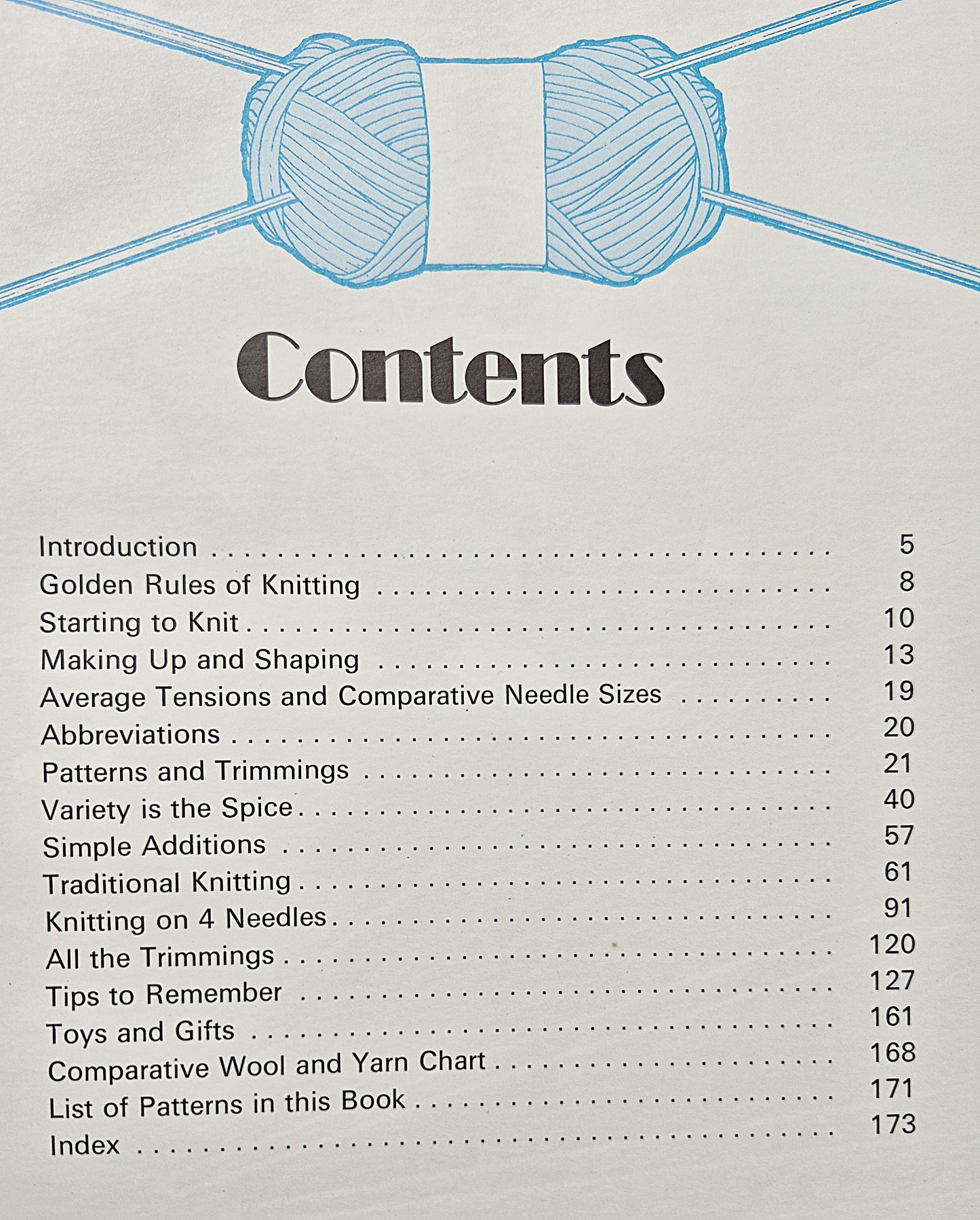 Knitting: Stitches and Patterns by Diana Biggs (Very good, 1972, HC, 176 pgs, Crown Pub.)