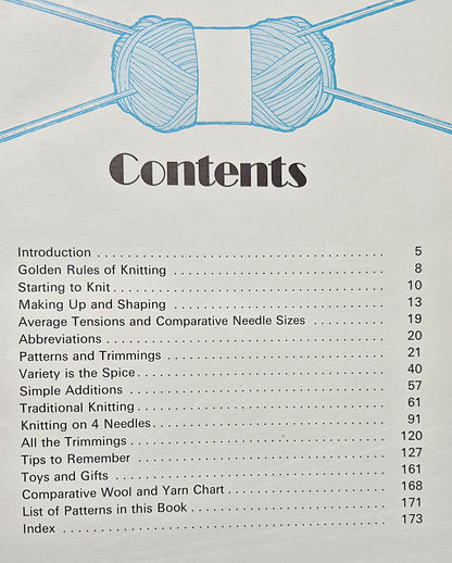 Knitting: Stitches and Patterns by Diana Biggs (Very good, 1972, HC, 176 pgs, Crown Pub.)