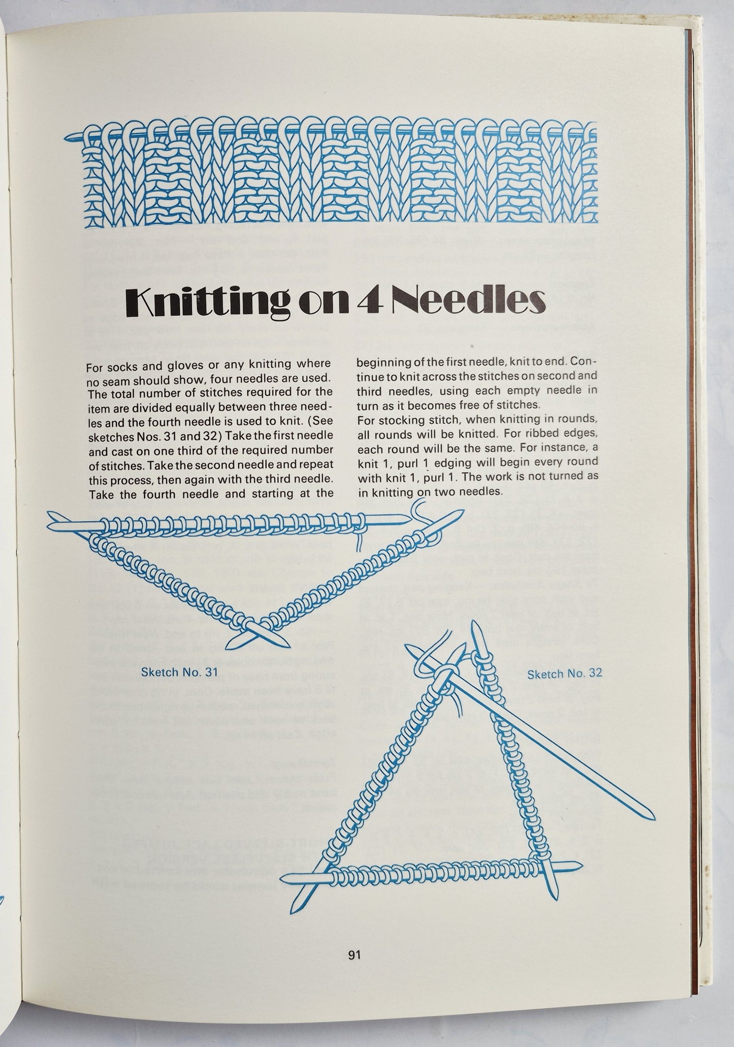 Knitting: Stitches and Patterns by Diana Biggs (Very good, 1972, HC, 176 pgs, Crown Pub.)