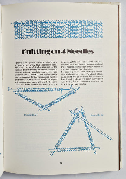 Knitting: Stitches and Patterns by Diana Biggs (Very good, 1972, HC, 176 pgs, Crown Pub.)