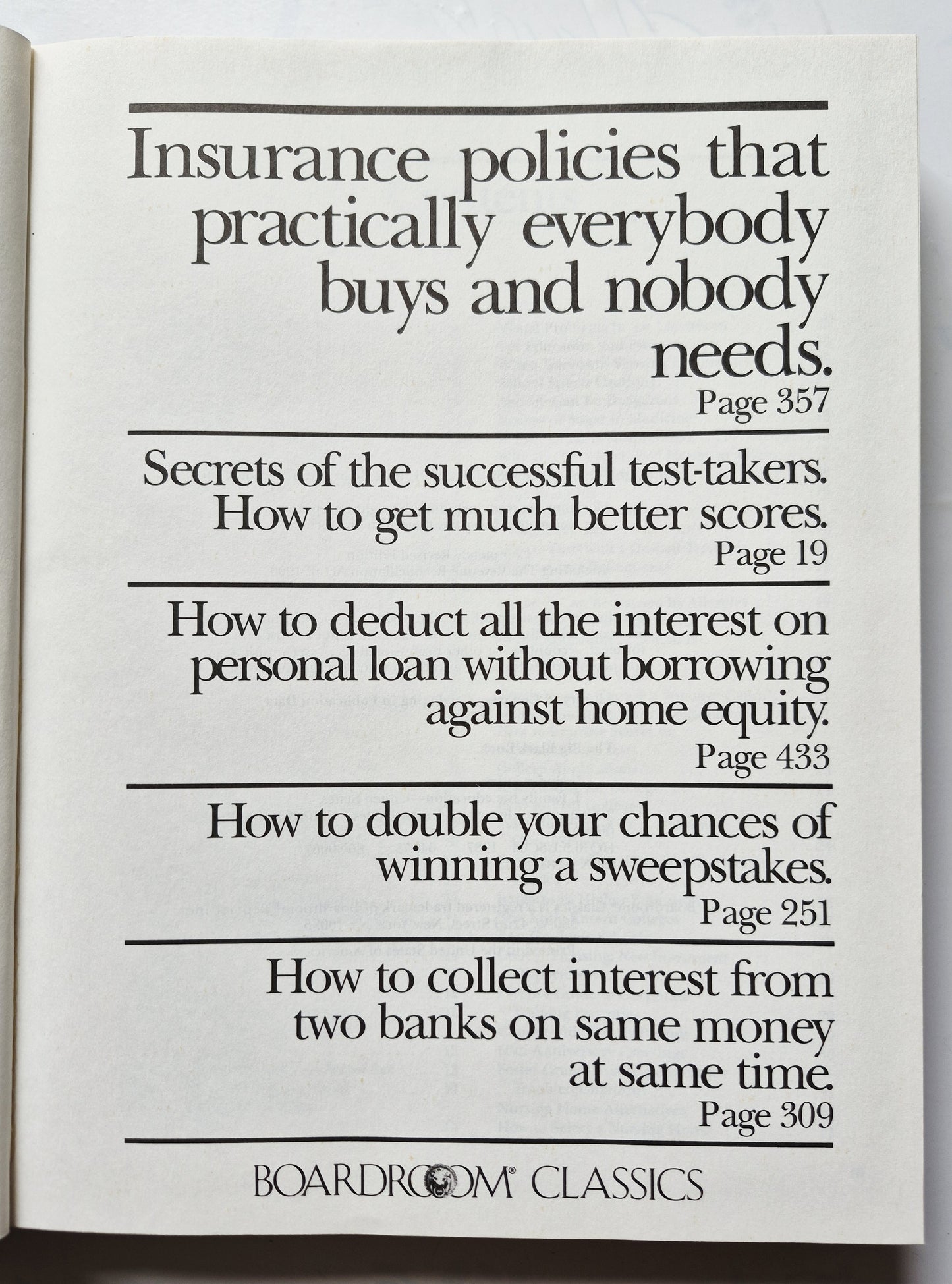 The Big Black Book by Boardroom Reports, Inc. (Very Good 1992 HC 496 pgs)