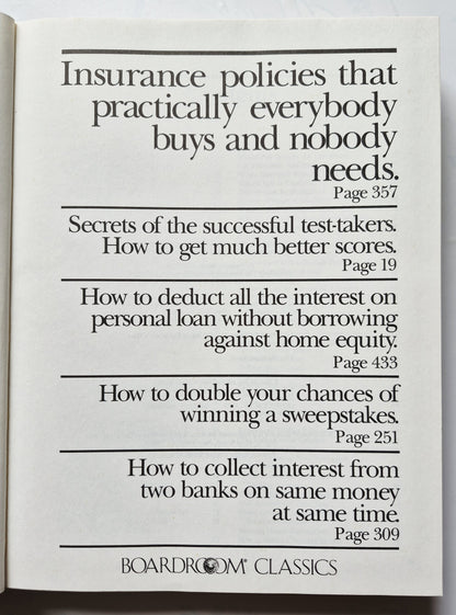 The Big Black Book by Boardroom Reports, Inc. (Very Good 1992 HC 496 pgs)
