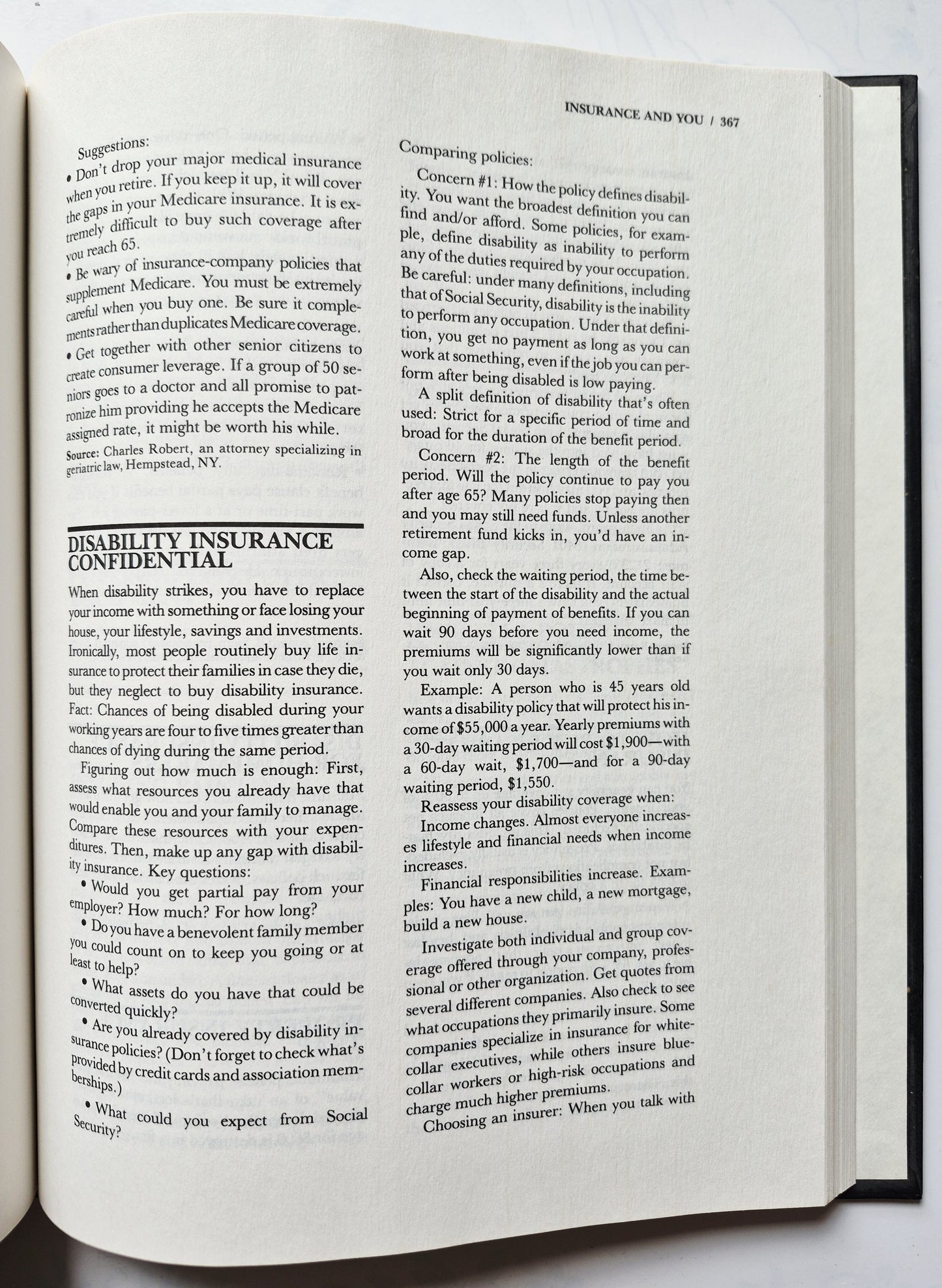 The Big Black Book by Boardroom Reports, Inc. (Very Good 1992 HC 496 pgs)