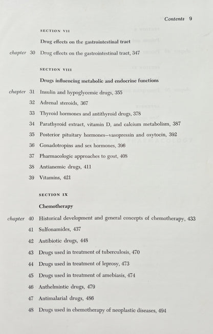 Medical Pharmacology: Principles and Concepts by Andres Goth (Good, 1961, HC, 551 pgs, C. V. Mosby Co.)