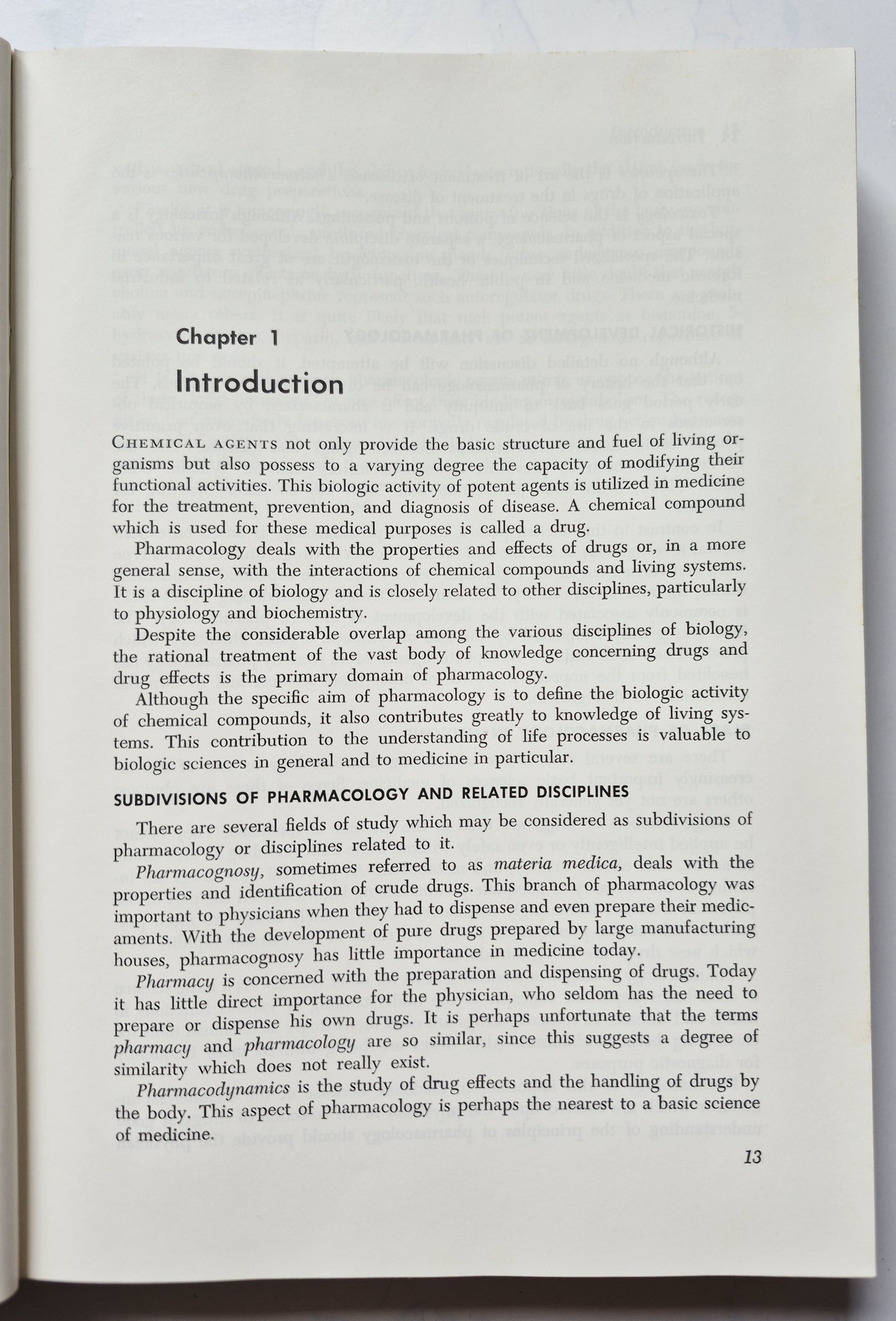 Medical Pharmacology: Principles and Concepts by Andres Goth (Good, 1961, HC, 551 pgs, C. V. Mosby Co.)