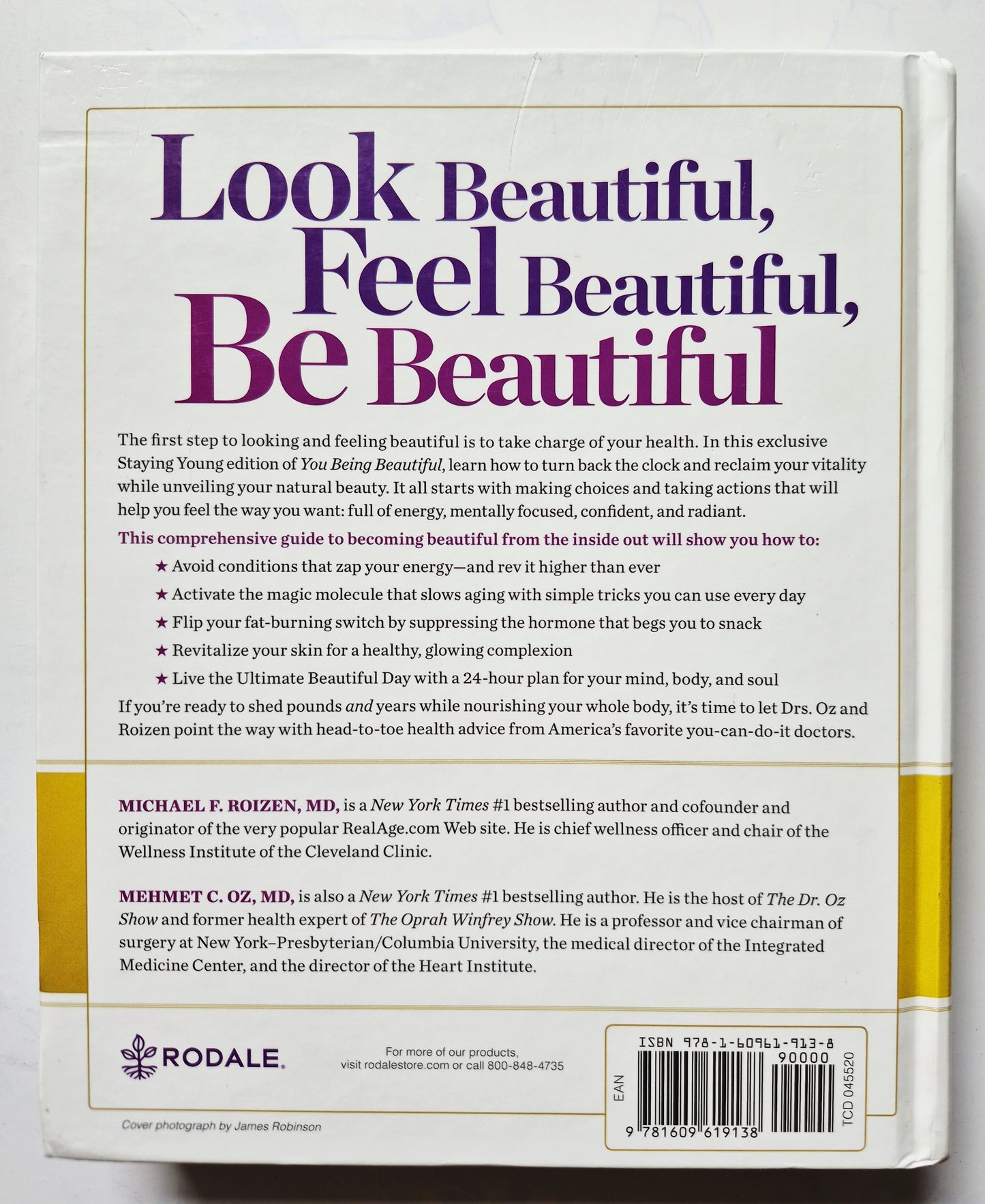 You Being Beautiful: The Owner's Manual to Inner & Outer Beauty by Michael F. Roizen; Mehmet C. Oz (Very good, 2012, HC, 456 pgs, Rodale)