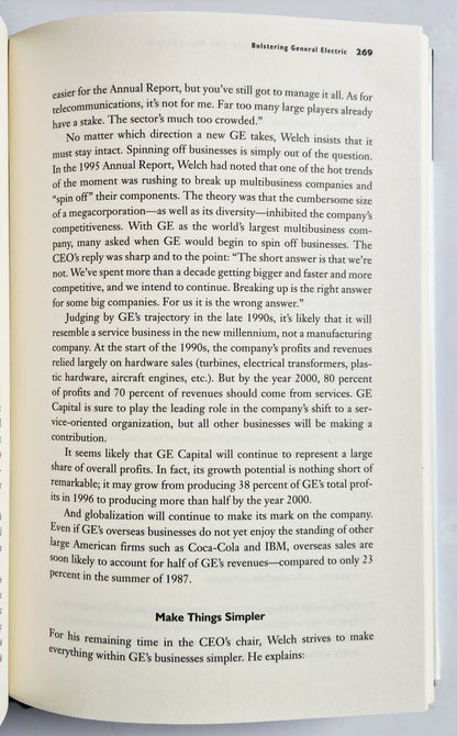 Jack Welch and the GE Way by Robert Slater (Very good, 1999, HC, 328 pgs, McGraw-Hill)