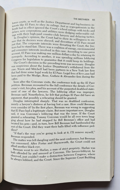 The Brethren: Inside the Supreme Court by Bob Woodward; Scott Armstrong (Very good, 1979, HC, 467 pgs, Simon and Schuster)