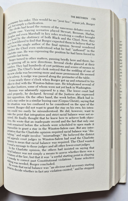 The Brethren: Inside the Supreme Court by Bob Woodward; Scott Armstrong (Very good, 1979, HC, 467 pgs, Simon and Schuster)