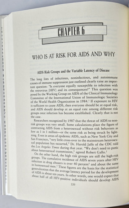 Rethinking AIDS: The Tragic Cost of Premature Consensus by Robert Root-Bernstein (Very good, 1993, HC, 512 pgs, The Free Press)