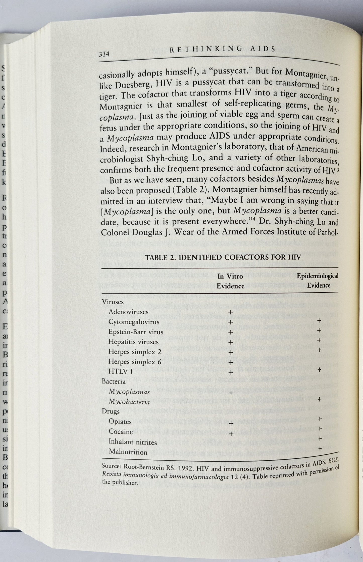 Rethinking AIDS: The Tragic Cost of Premature Consensus by Robert Root-Bernstein (Very good, 1993, HC, 512 pgs, The Free Press)