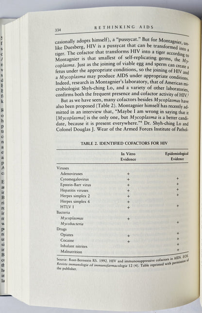 Rethinking AIDS: The Tragic Cost of Premature Consensus by Robert Root-Bernstein (Very good, 1993, HC, 512 pgs, The Free Press)