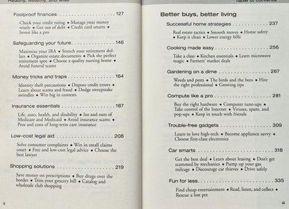 Healthy, Wealthy, and Wise: 1,001 Money-Saving Secrets by Editors of FC&A (Very good, 2008, HC, 379 pgs)