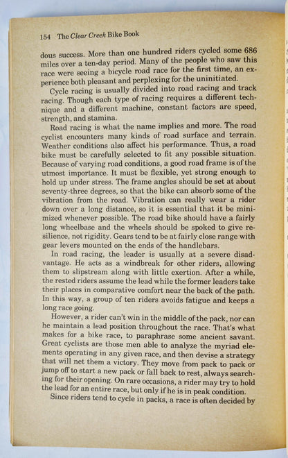 The Clear Creek Bike Books by Hal Aigner; Bob Jensen et al (Good, 1972, Pbk, 179 pgs, New American Library)