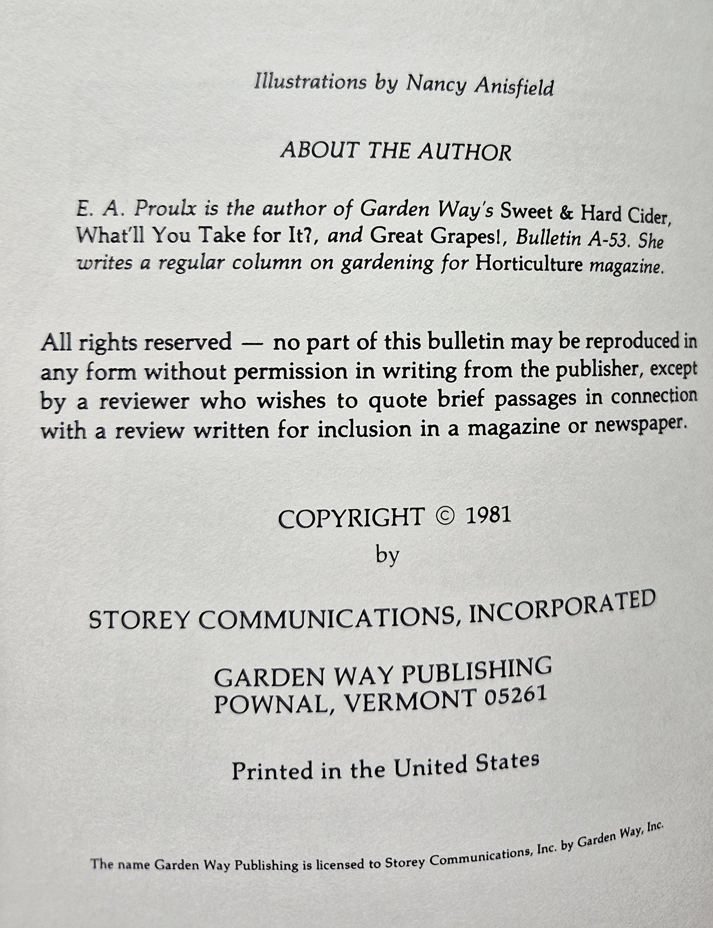 Make Your Own Insulated Window Shutters by E.A. Proulx (Very Good, 1981, Pbk, 32 pgs, Garden Way Publ.)