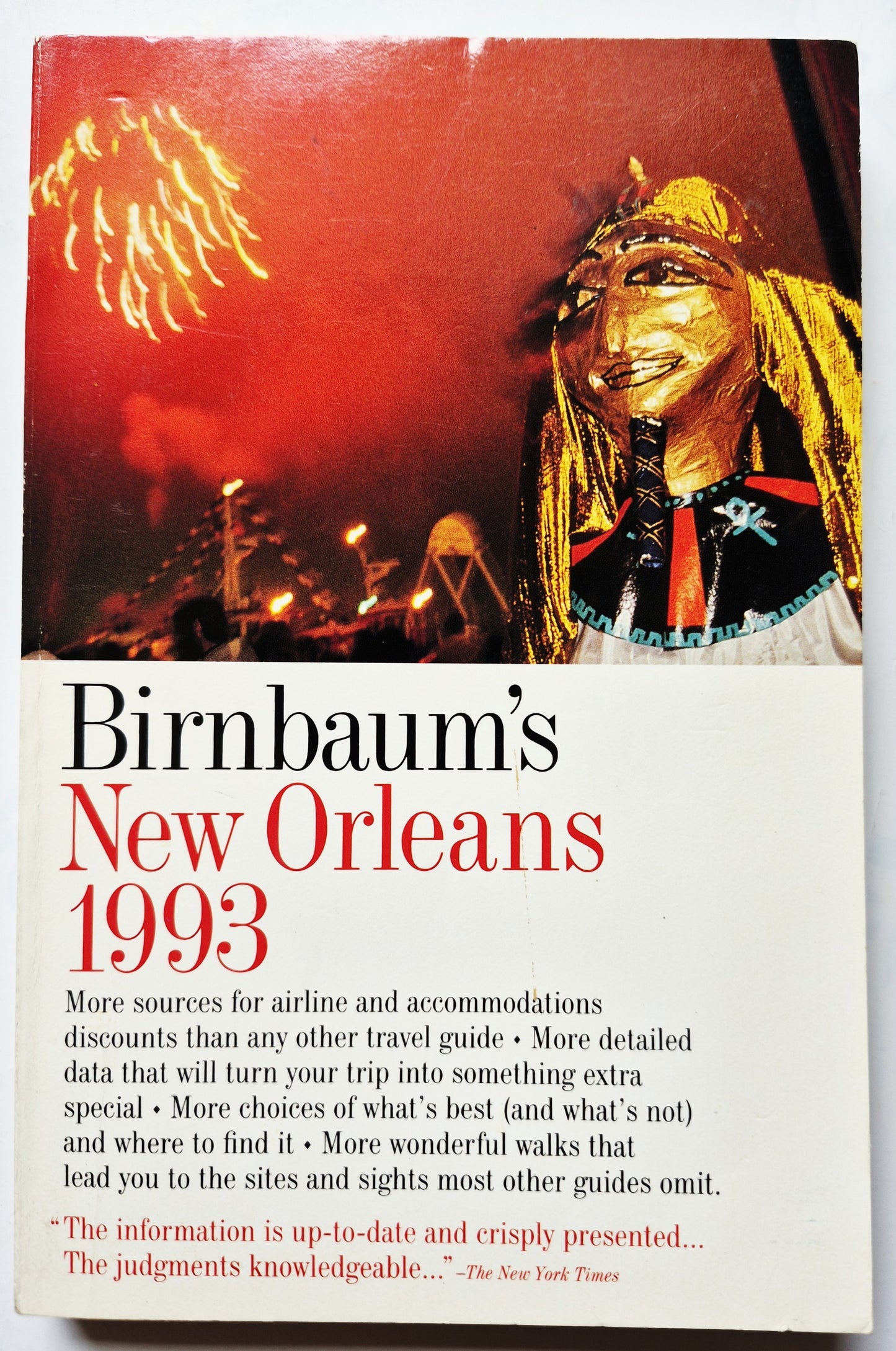 Birnbaum's New Orleans 1993 by Alexandra M. Birnbaum (Very Good, 1993, Pbk, 227 pgs, Harper Perennial)
