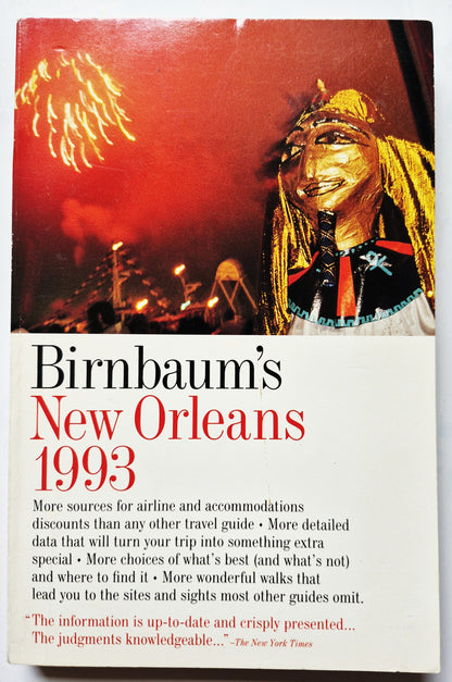 Birnbaum's New Orleans 1993 by Alexandra M. Birnbaum (Very Good, 1993, Pbk, 227 pgs, Harper Perennial)