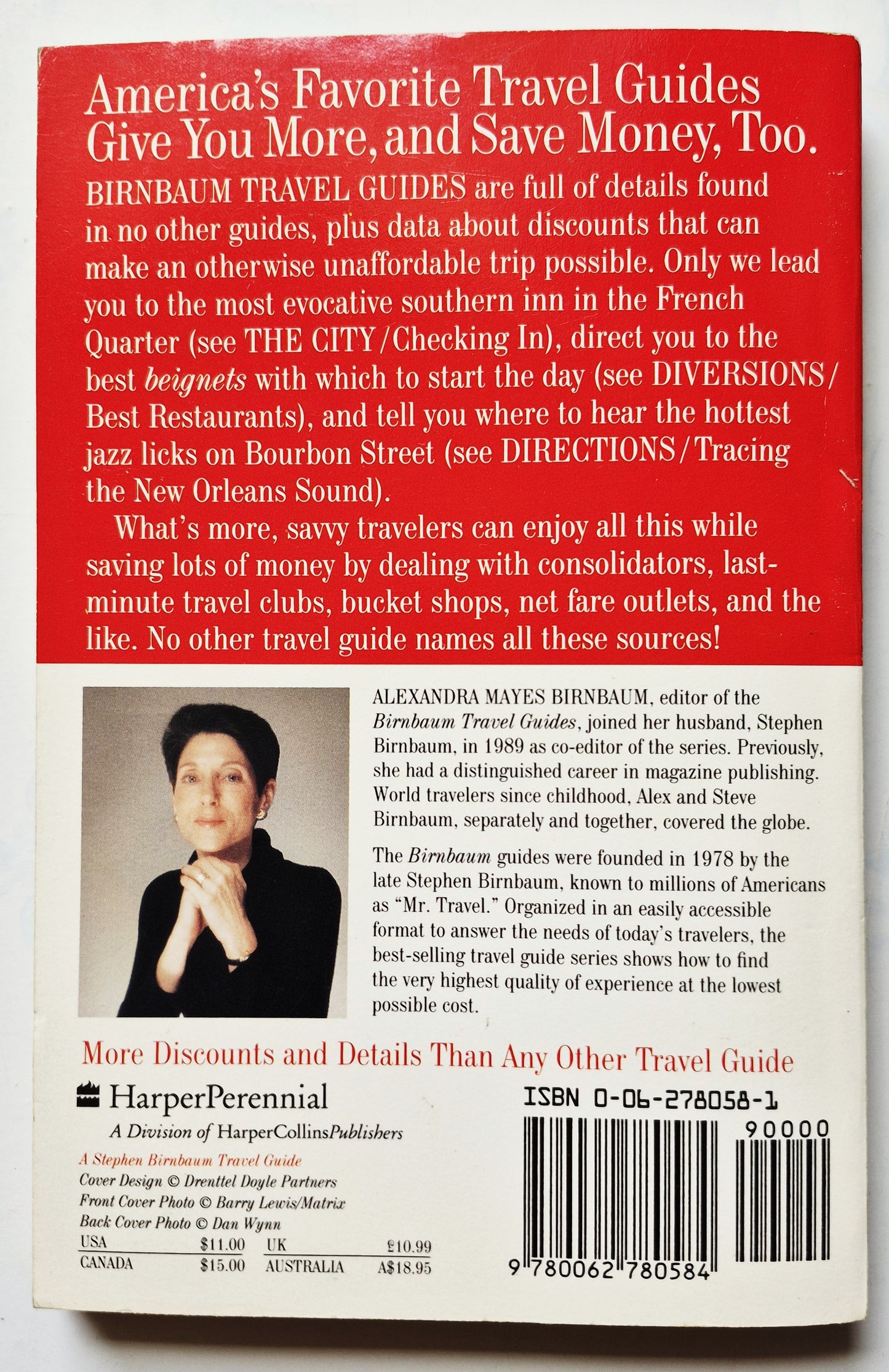 Birnbaum's New Orleans 1993 by Alexandra M. Birnbaum (Very Good, 1993, Pbk, 227 pgs, Harper Perennial)