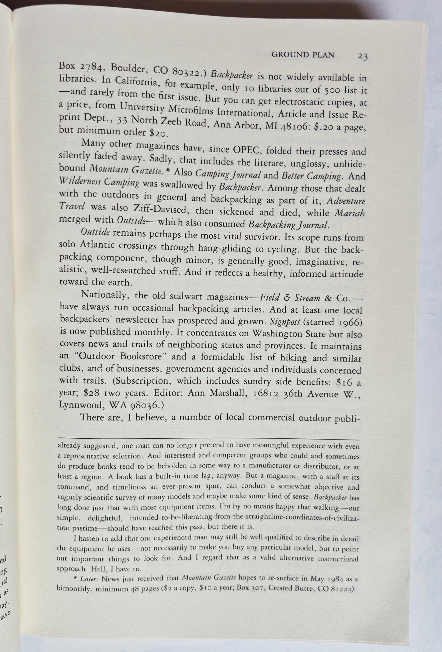 The Complete Walker III by Colin Fletcher (Good, 1984, Pbk, 668 pgs, Alfred A. Knopf)