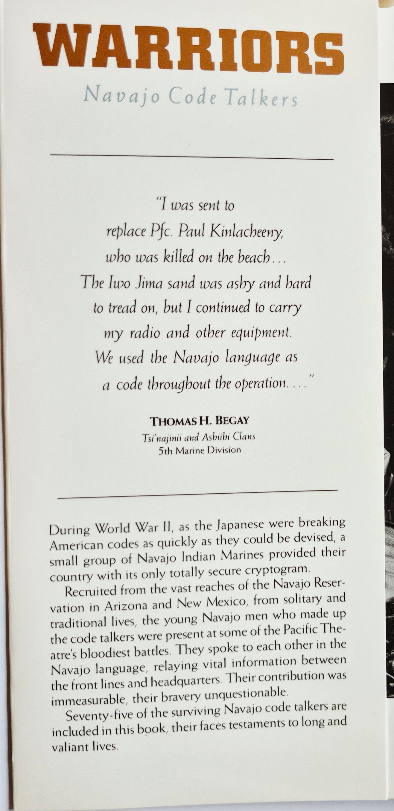 Warriors: Navajo Code Talkers by Kenji Kawano (Very Good, 1990, Pbk, 107 pgs, Northland Pub.)