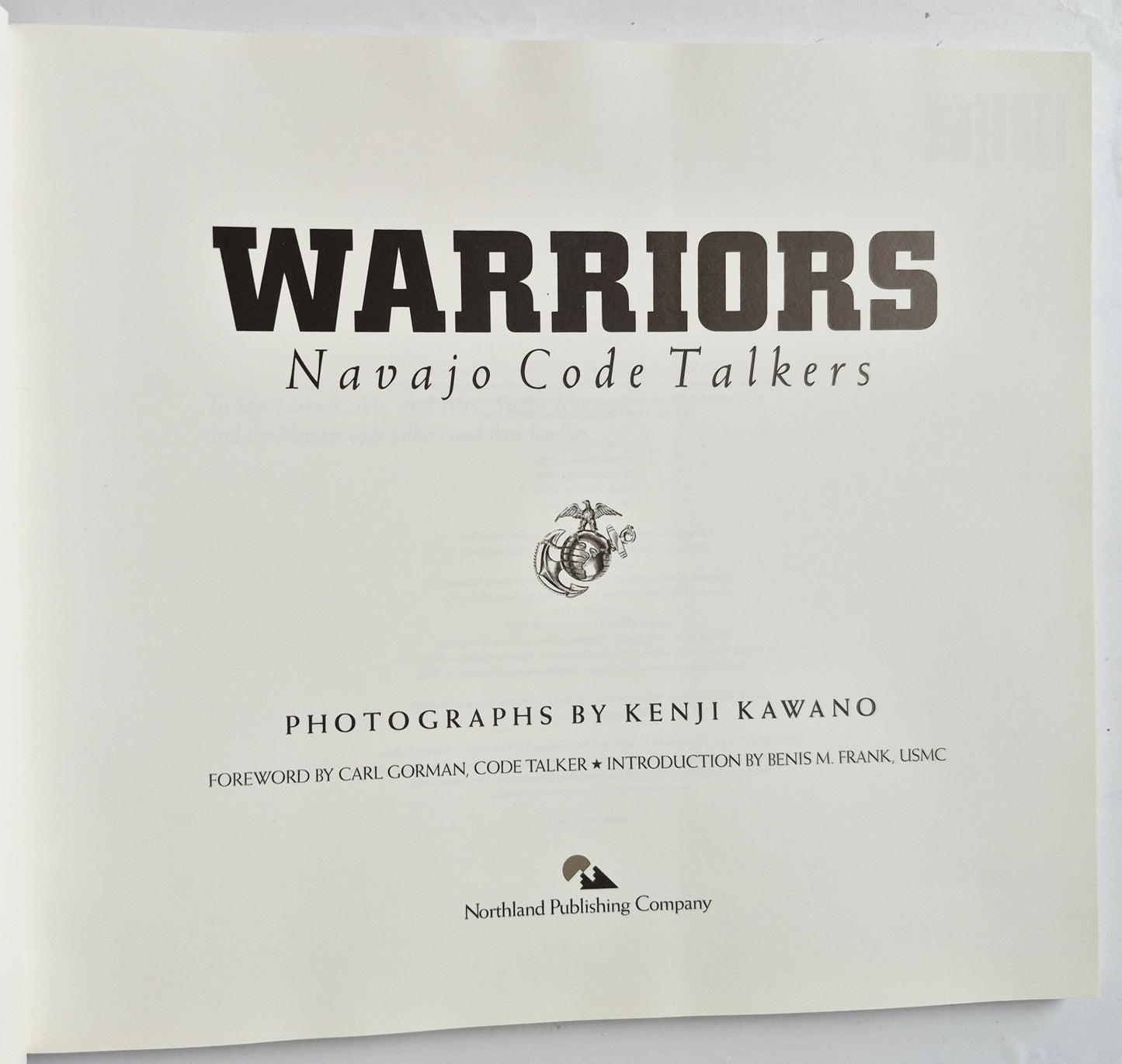 Warriors: Navajo Code Talkers by Kenji Kawano (Very Good, 1990, Pbk, 107 pgs, Northland Pub.)