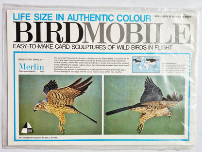 Birdmobile Card Sculpture Merlin designed by Malcolm Topp (New, 1976, Pbk, Robert Stace & Co.)