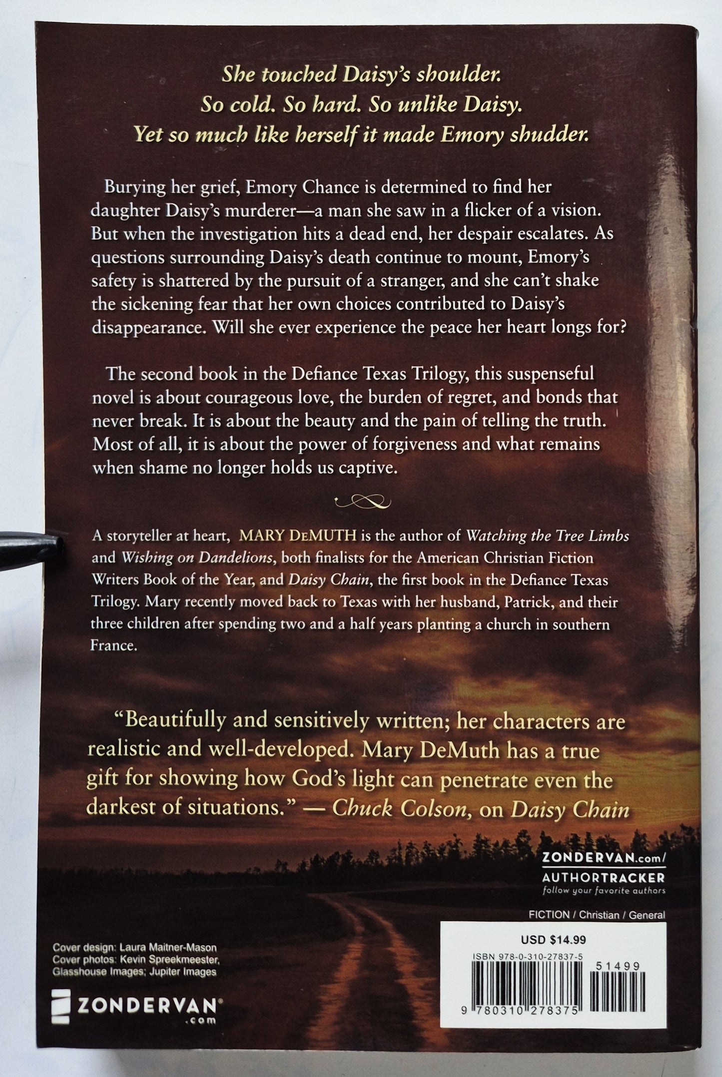 A Slow Burn by Mary DeMuth - Defiance, Texas #2, Very good, 2009, Pbk, 367 pgs, Zondervan