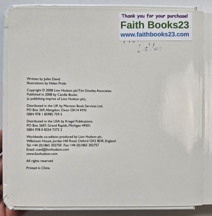 My Very First Bible by Juliet David; Helen Prole (Very good, 2008, HC Boardbook, Candle Books)