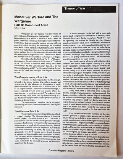 Operations: The Wargaming Journal: Number 7 Winter 1992 (Very good)