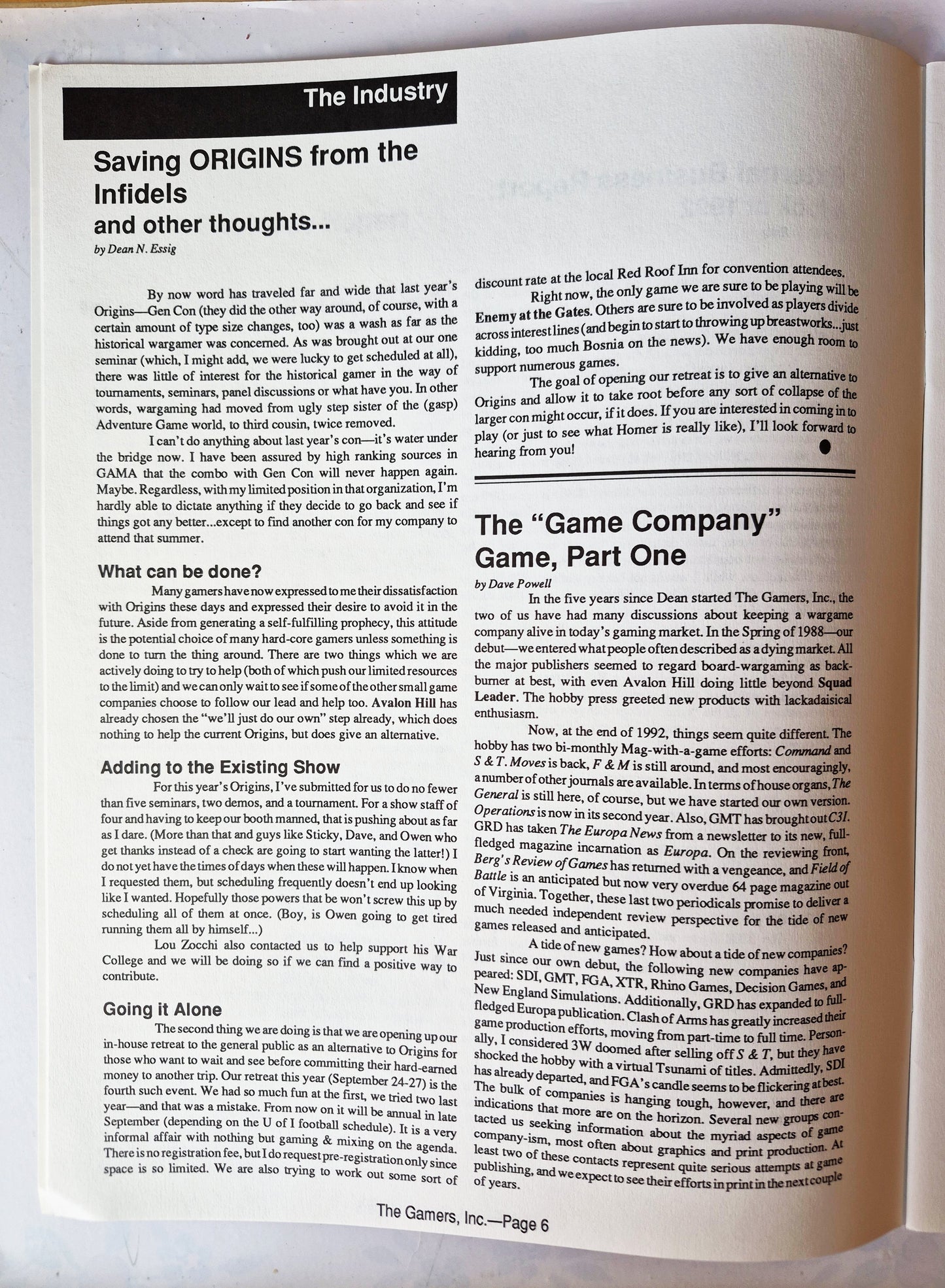 Operations: The Wargaming Journal: Number 8 spring 1993 (Very good)