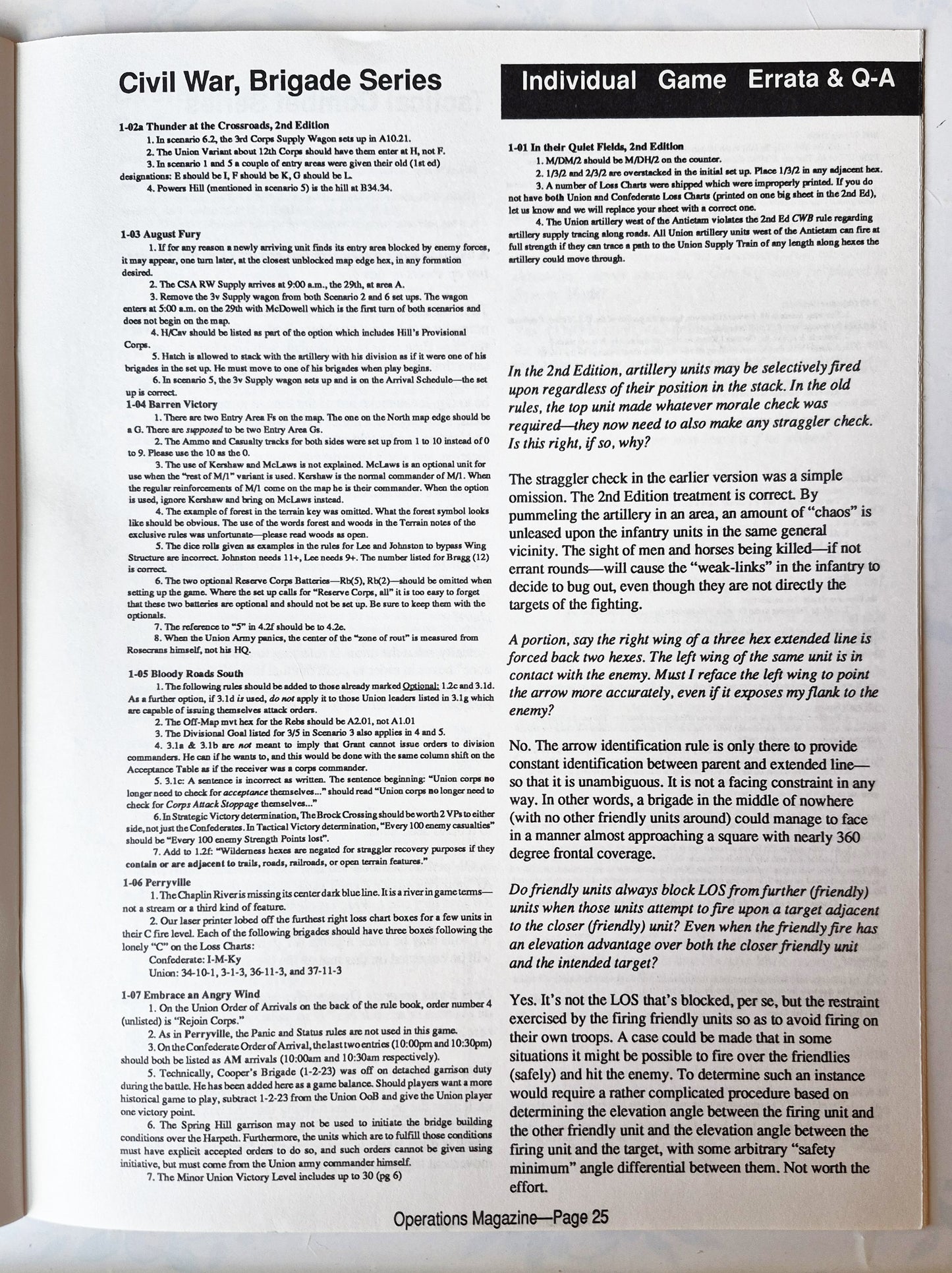 Operations: The Wargaming Journal: Number 9 Summer 1993 (Very good)