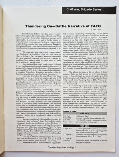 Operations: The Wargaming Journal: Issue 14 Fall 1994 (Very good)