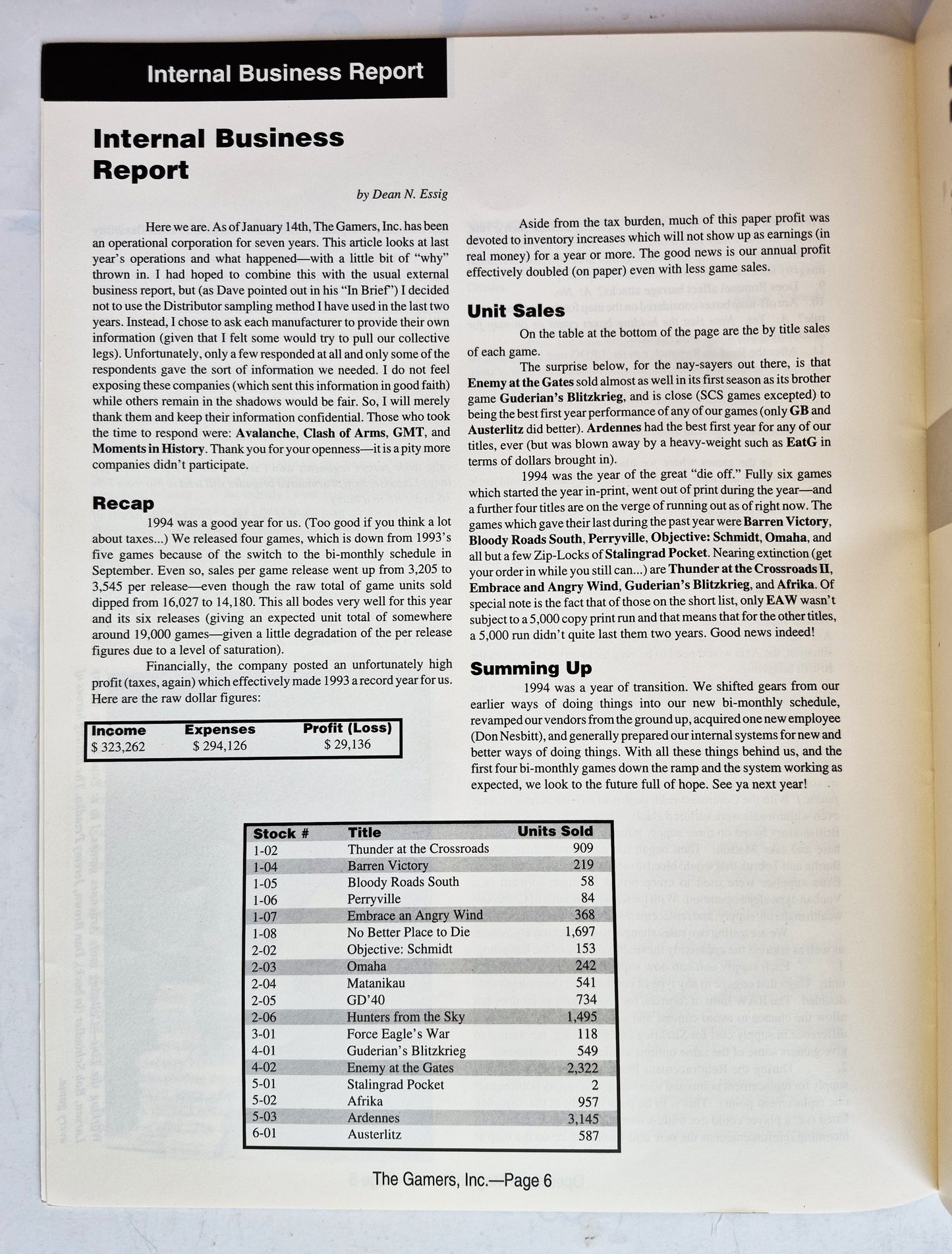 Operations: The Wargaming Journal: Number 16 Spring 1995 (Very good)