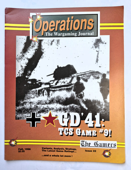 Operations: The Wargaming Journal: Issue 22 Fall, 1996 (Very good)