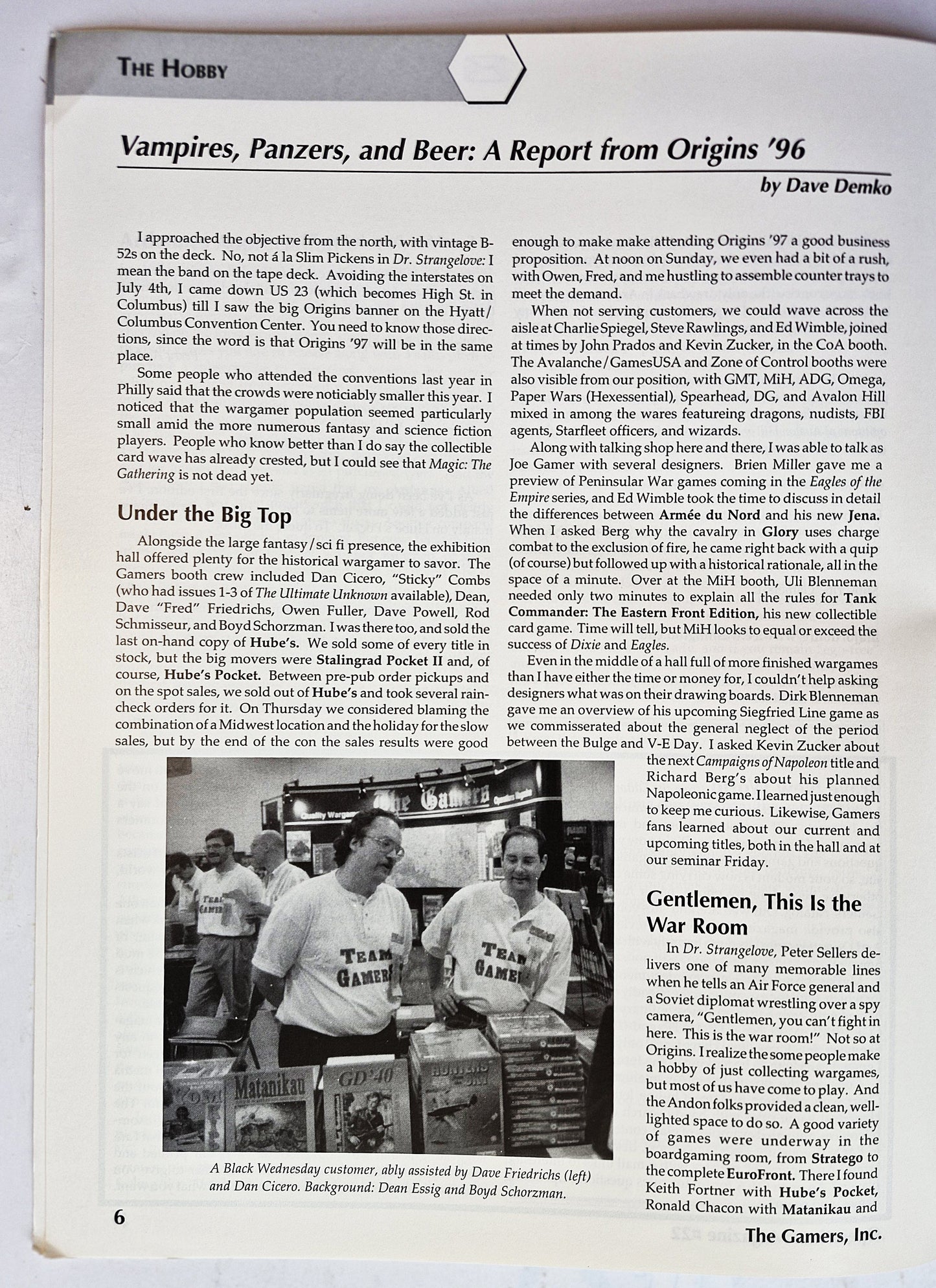 Operations: The Wargaming Journal: Issue 22 Fall, 1996 (Very good)