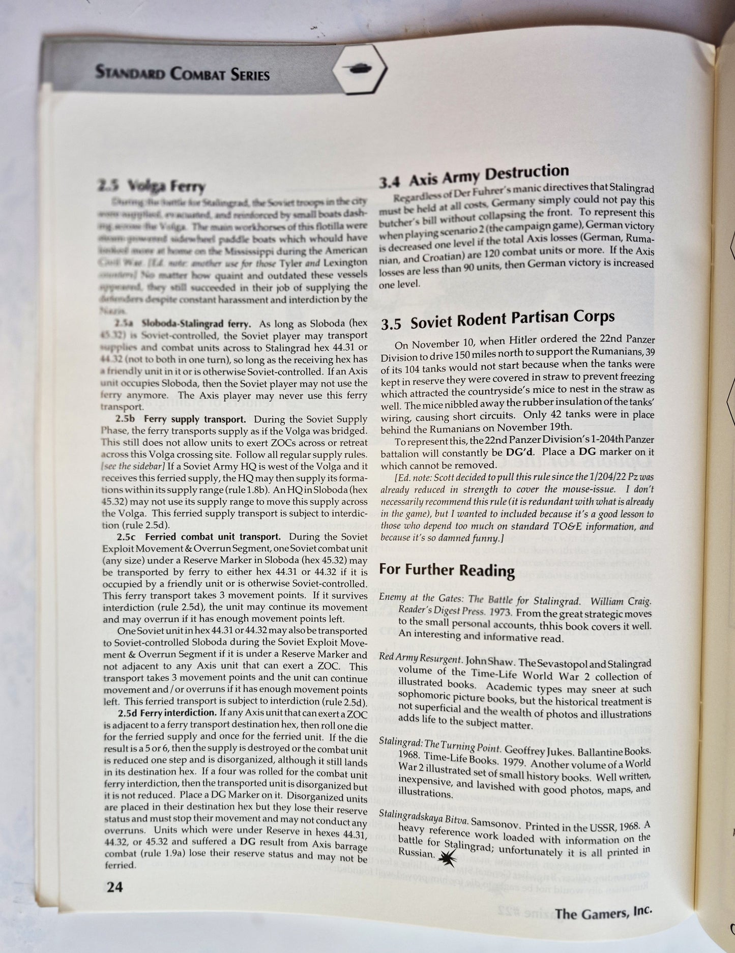 Operations: The Wargaming Journal: Issue 22 Fall, 1996 (Very good)