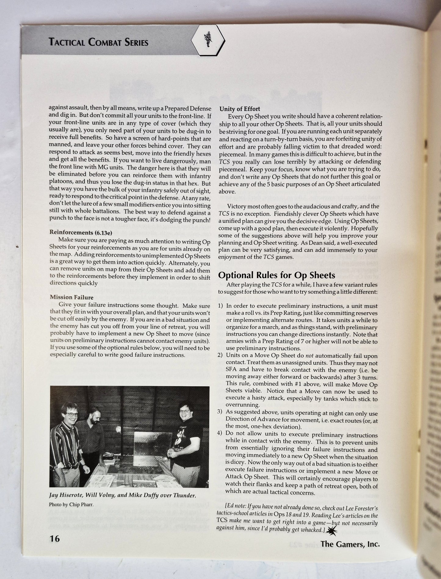 Operations: The Wargaming Journal: Issue 23 Winter, 1996 (Very good)