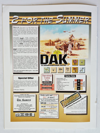 Operations: The Wargaming Journal: Issue 25 Summer, 1997 (Very good)