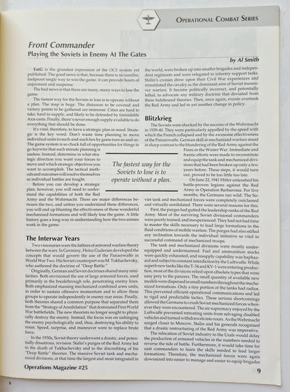 Operations: The Wargaming Journal: Issue 25 Summer, 1997 (Very good)