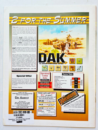 Operations: The Wargaming Journal: Issue 25 Summer, 1997 (Very good)