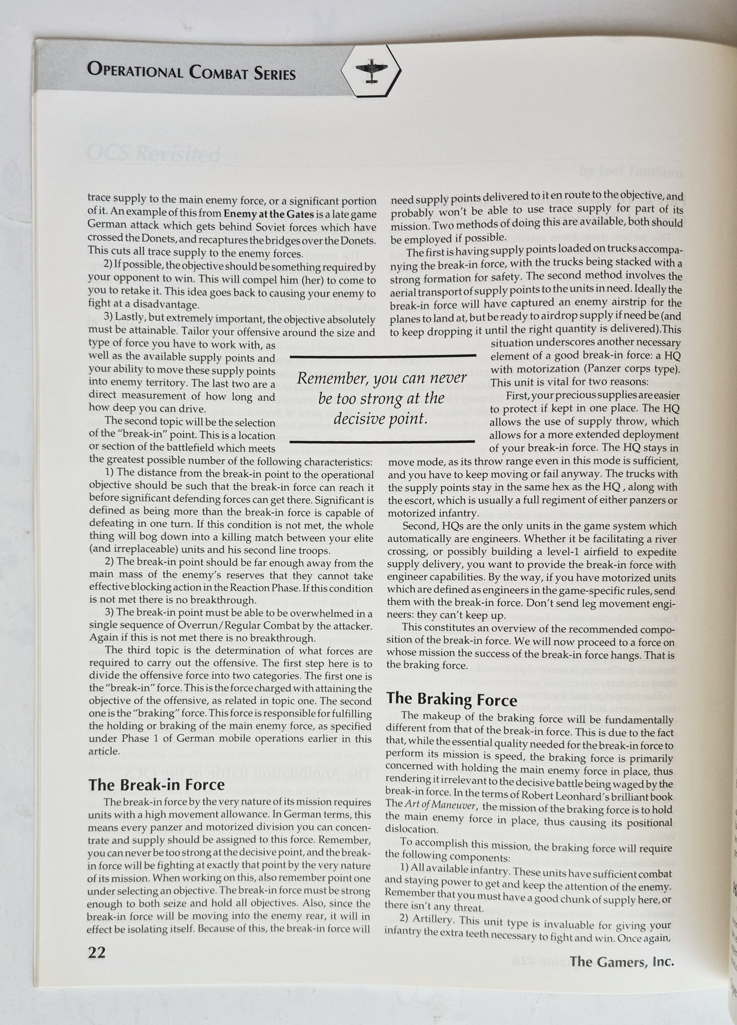 Operations: The Wargaming Journal: Issue 26 Fall, 1997 (Very good)