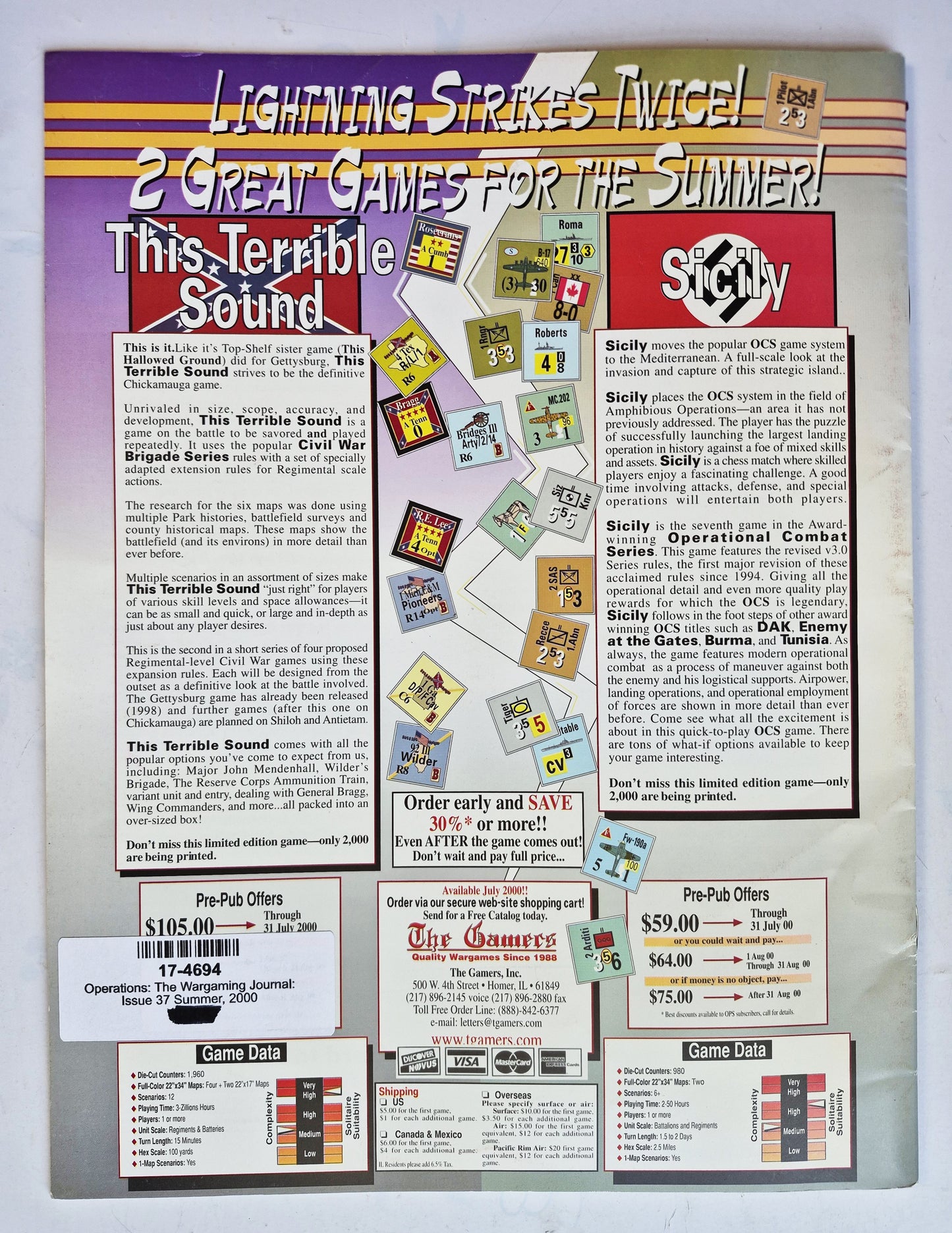 Operations: The Wargaming Journal: Issue 37 Summer, 2000 (Very good)