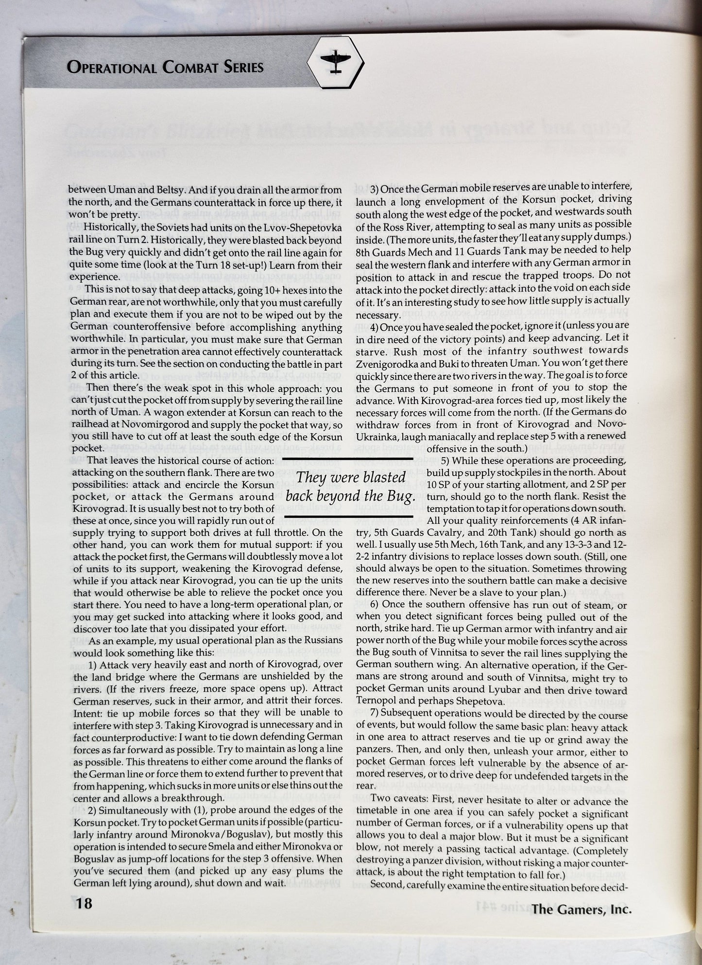 Operations: The Wargaming Journal: Issue 41 Summer, 2001 (Very good)