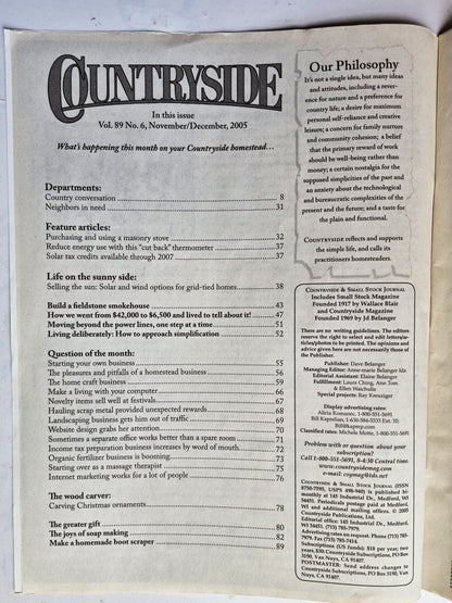 Countryside & Small Stock Journal Set: Volume 89 Number 6; Volume 90 Number 1; Volume 90 Number 2 (Very good)