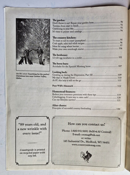 Countryside & Small Stock Journal Set: Volume 89 Number 6; Volume 90 Number 1; Volume 90 Number 2 (Very good)