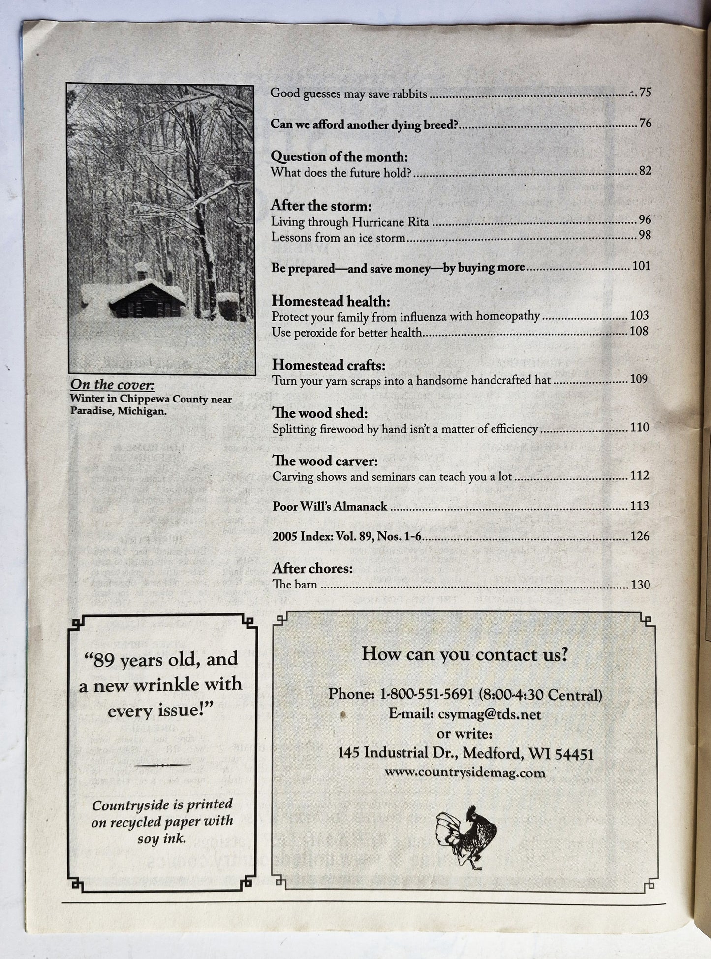 Countryside & Small Stock Journal Set: Volume 89 Number 6; Volume 90 Number 1; Volume 90 Number 2 (Very good)