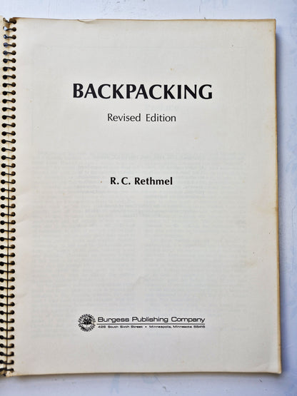 Backpacking Revised Edition by R.C. Rethmel (Good, 1972, Pbk, Burgess Pub)
