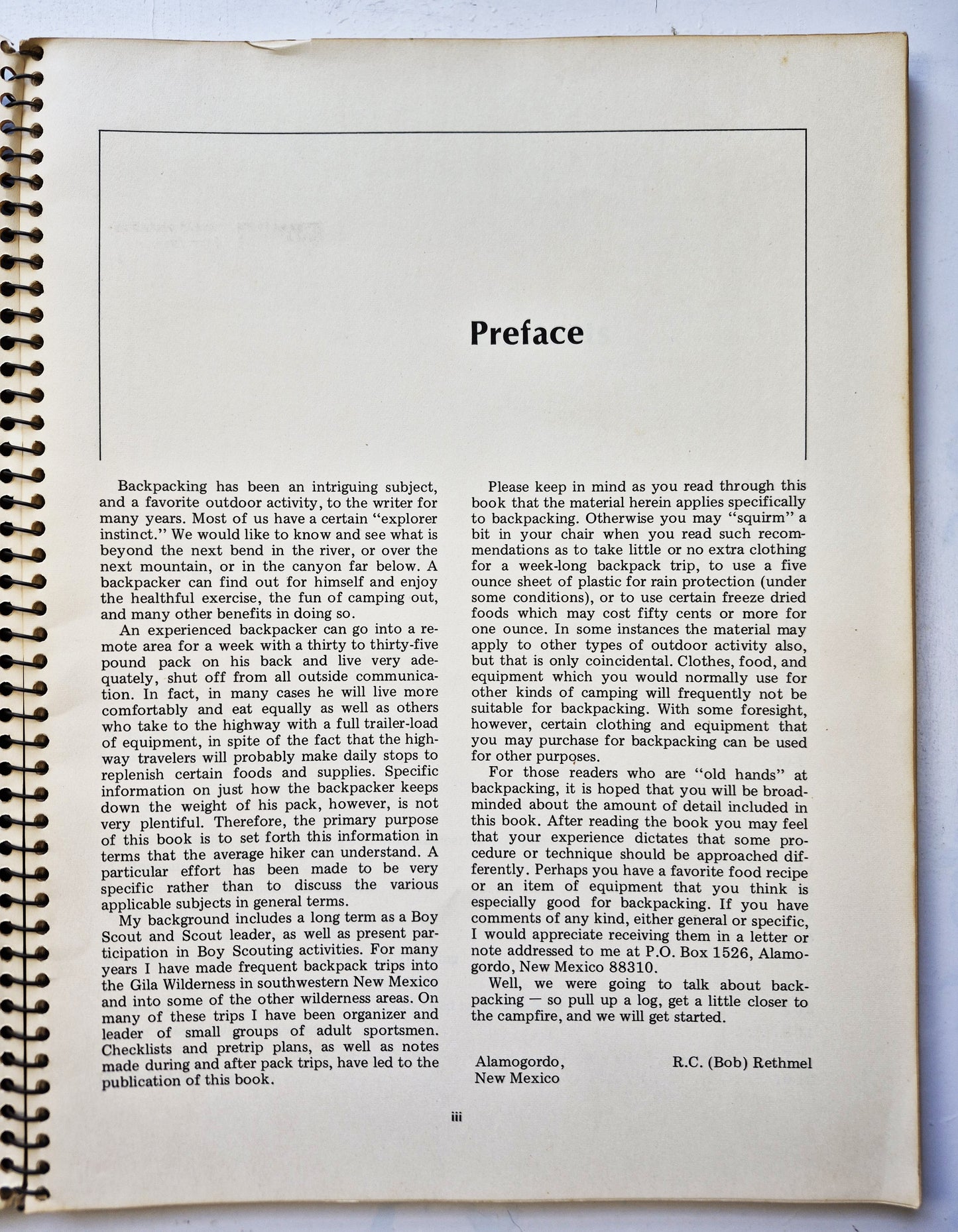 Backpacking Revised Edition by R.C. Rethmel (Good, 1972, Pbk, Burgess Pub)